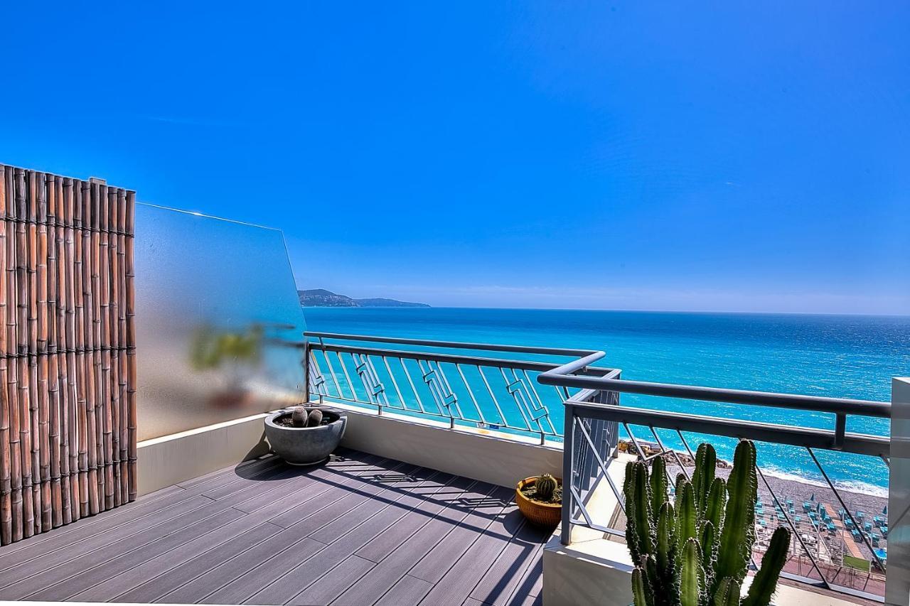 ニースLe Florentina, Dernier Etage Avec Terrasse, Vue Sur La Baie Des Angesアパートメント エクステリア 写真